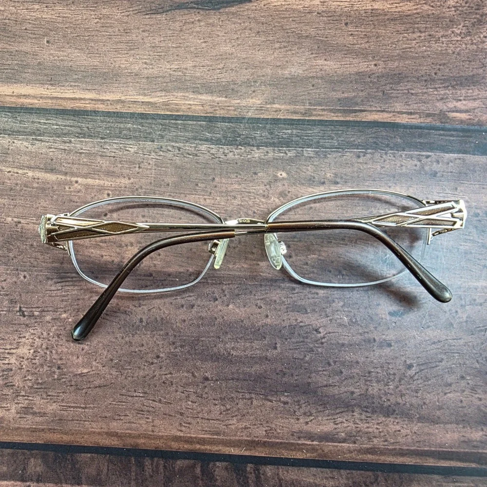 Faconnable Gold Semi Rimless Eyeglasses Oval Metal Frames‎ Japan G30 51-18-135